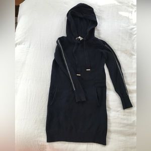 Morgan de Toi Warm Wool hooded dress navy S